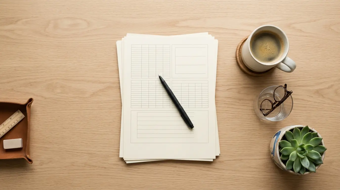 Organised professional accounting workspace with financial documents